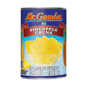 MR GOUDAS PINEAPPLE CHUNKS IN LIGHT SYRUP 239